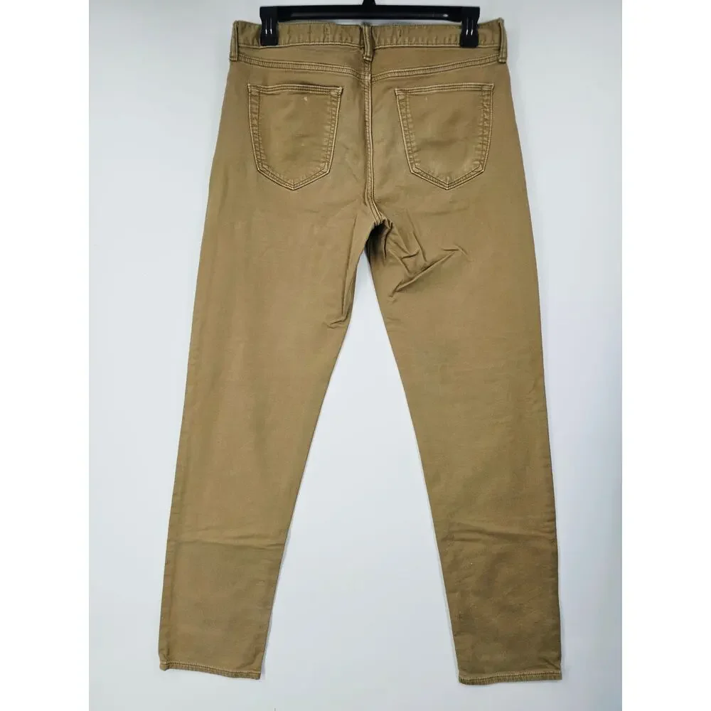 Banana Republic Athletic Fit Traveler Jeans Kahki Tan Brown Men's 34x34 4234